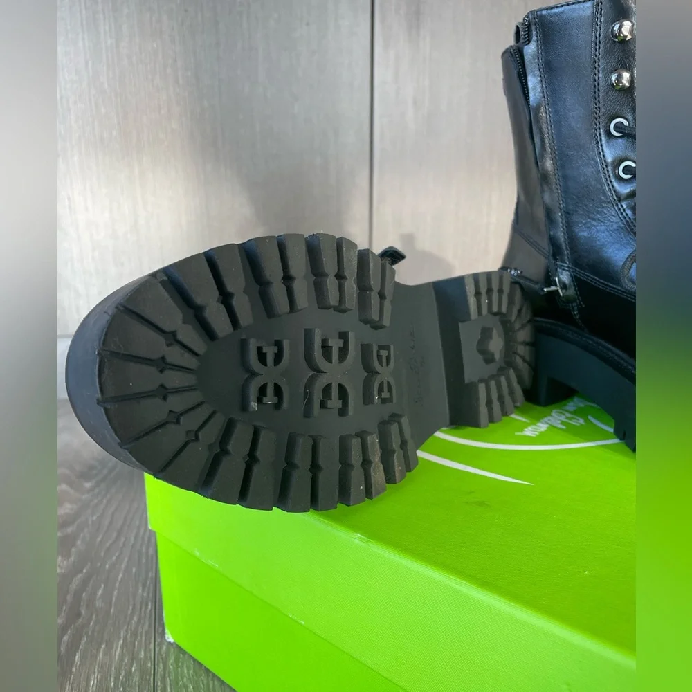 Sam Edelman Black Leather Women's Platform Boots - Picture 8 of 8